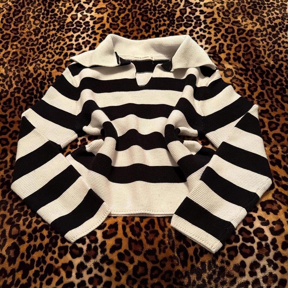 Moon & Madison black/white sweater